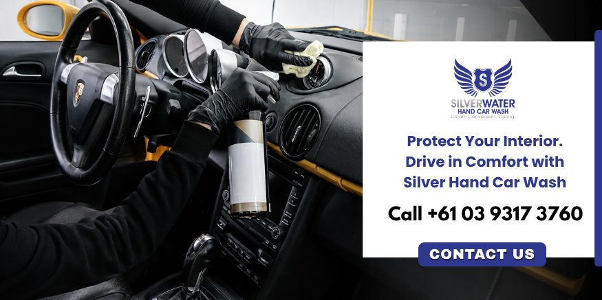 Contact Silver Water Hand Car Wash for professional car interior detailing and leather seat care in Melbourne